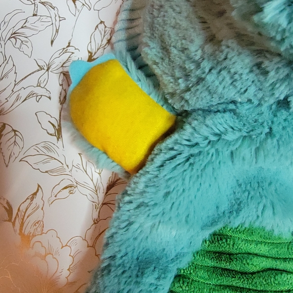 MARY Meyer Pebblesaurus Lovey Blue 14" Dinosaur Plush Security Blanket - Picture 5 of 7